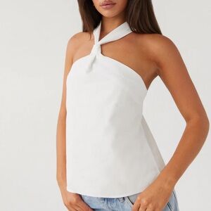 Peppermayo White Halter Top